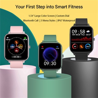 ♠Promotion♠ P6 Sports Smart Watch Fitness Heart Rate Bluetooth Call Watch Touch-Screen IP67