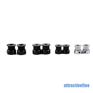 [Attractivefine 0720] 2 piezas negro GT2 rueda de dientes agujero de aluminio engranaje dientes ancho 3D impresora piezas