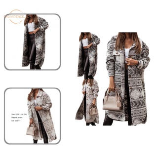 providence Thick Long Coat Thick Pockets Coat Comfy for Office