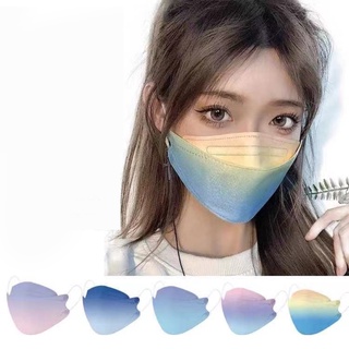 10pcs impresión degradada kf94 máscara de boca a prueba de polvo a prueba de niebla y transpirable máscara protectora