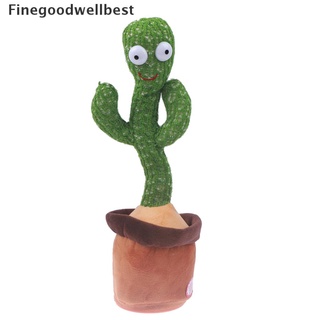 fbmx cactus peluche electrónico shake dancing juguete con canción de peluche cactus juguete educativo caliente