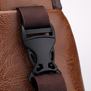 USB de carga de pecho bolsa de cuero de la Pu teléfono bolsa de Fanny Pack cinturón masculino Clip bolsa de almacenamiento de los hombres al aire libre bolsa de teléfono