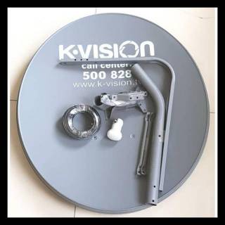Dish Odu Parabolic Mini Kvision Silver-75cm paquete lnb + Cable