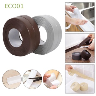 eco01 3.2m pvc sello cinta autoadhesiva esquina de pared cinta de sellado impermeable cocina baño inodoro fregadero borde/multicolor