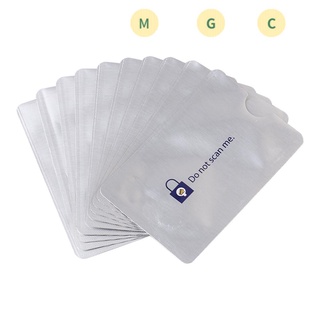MAGICIAN 10pcs Protección Cubierta protectora de tarjetas Bloquear el escaneo Cartera a prueba de RF Juego de tarjetas bancarias de identificación Inteligente Bloqueo RFID Aluminio Robo Titular de la tarjeta