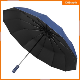 [XMEQVPTH] Travel Folding Umbrella for Rain Folable Auto Open Close LED Wind Resistant Flashlight Windproof Safety for Outdoor