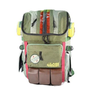 Star Wars Boba Fett doble bolsa de hombro portátil mochila Oxford ejército verde de los hombres mochila de viaje estudiante libro bolsa (1)