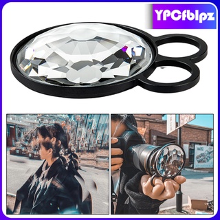 Handheld Kaleidoscope Glass Prism 77mm Rotatable Camera Glass Filter Effect Filter Create Cool Refraction for Photo