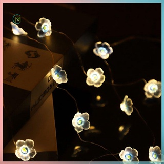 prometion - cadena de luces para flores de cerezo, 20 leds, luces de hadas para dormitorio, fiesta, escritorio, boda, navidad, decoraciones (9)