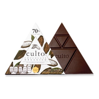 Chocolate Amargo 70% Cacao 80g Culto Orgánico