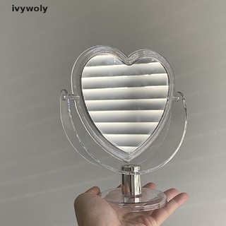 ivywoly 1 pieza espejo de maquillaje de doble cara lindo en forma de corazón espejo cosmético maquillaje espejo mx (2)