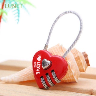 LUNET Gift Padlock Digits Digital Lock Lock Red Wedding Mini Shape Shaped Alloy Love Heart Lock/Multicolor