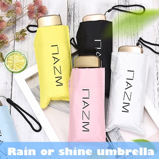 mini paraguas plegable portátil ligero compacto de viaje paraguas de 5 pliegues paraguas sol unisex (1)