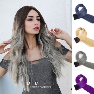 DDFI - Peluca para mujer Peluca de extensiones de cabello con varios parches rectos de color Clip de extensión de cabello