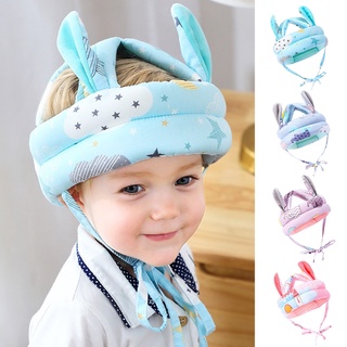 GKOT bebé bebé sin golpes casco de seguridad sombrero de dibujos animados orejas de ajustable cojín Protector parachoques capó