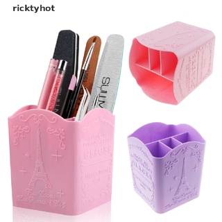 rikt 4 células herramientas de uñas caja de almacenamiento dotting pluma arte uñas cepillo esmalte de uñas contenedor.