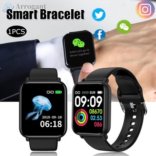 LCD Multifunctional Touching Screen Bluetooth Watch Heart Rate Sports Pedometer Monitoring Waterproof Bracelet Unisex (1)