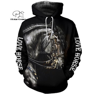 plstar cosmos caballo caza 3d impreso camisas 3d impresión sudaderas/sweatshirt/zipper hombre mujeres grande caballo negro arco cazador caballo caballo-21