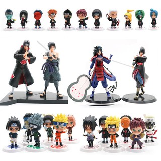 6 unids/lote figuras de acción de Naruto 7 cm Jump Comics Kakashi Sakura Sasuke Itachi Obito Gaara PVC juguetes figura modelo