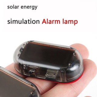 universal coche falso energía solar alarma lámpara de seguridad flash robo sistema antirrobo luz led j9c9 (7)