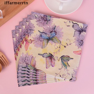 [iffarmerrtn] 20pcs mariposa patrón decoupage servilleta papel pañuelo para decoración de boda de navidad [iffarmerrtn]