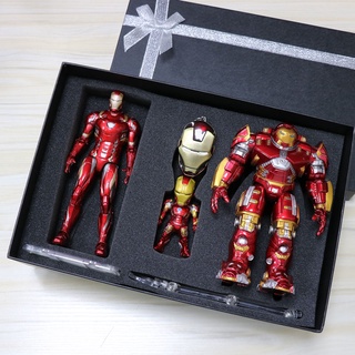 Alta calidad ~ animación china prestigio Iron Man hecho a mano luminoso modelo Spiderman muñeca juguete de los niños regalo de cumpleaños