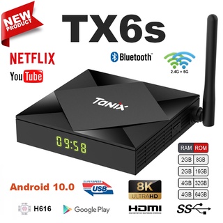 stock tanix tx6s 10000 canales de tv android 10.0 quad core 8k x 4k 1080p tv box 4gb 32/64gb dual wifi youtube