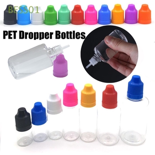 bess01 diy gotero botellas de plástico pet botellas recargables vacío colorido tapa cosmética contenedor exprimible maquillaje herramientas de ojos gotero