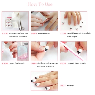 Emi 24 piezas/caja De uñas postizas De mariposa desmontable con Cobertura completa Para manicura/nailon (2)
