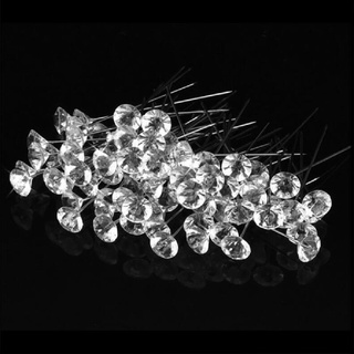 tutuche 50/100 piezas diamante acrílico diamante corte pines cabeza de cristal ramo floral pines mx (3)