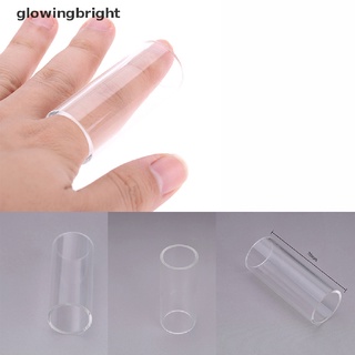 [glowingbright] Nueva cuerda de guitarra plexiglás resina Slide vidrio dedo tubo transparente útil
