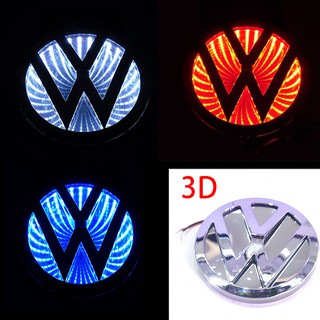 Coche delantero centro 5D luz LED Auto emblema trasero insignia adhesivo para Volkswagen VW Passat POLO Vento escarabajo (4)