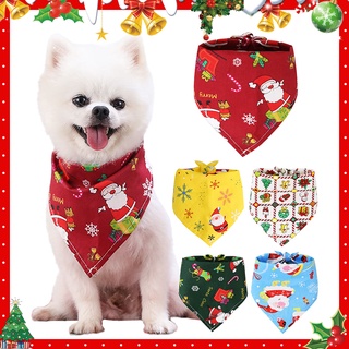 12 estilos de navidad mascota perro bandana perro baberos toalla bufanda impresión cachorro mascota aseo disfraz accesorios