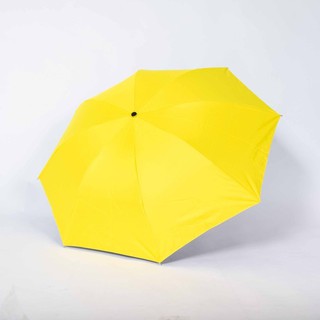 3 paraguas plegable negro y amarillo liso/capa negra/anti UV/GRC - A303