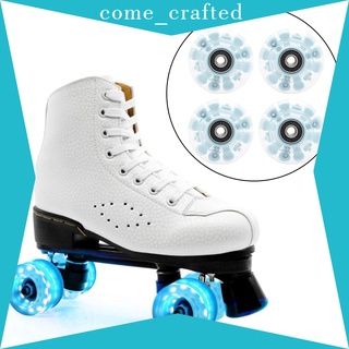 [come_crafted] 4 ruedas de patines quad light up de 58 mm x 32 mm, luminosas ruedas de patineta quad roller con rodamientos