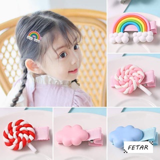 Klip Rambut arco iris princesa Clips de pelo niñas horquilla niño pasadores accesorios para el cabello Fetar