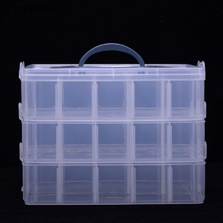 royalvalley1 3 capas 18 compartimentos caja de almacenamiento transparente contenedor de joyas organizador caso mx (5)
