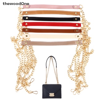 [thewoodOne] Metal PU Leather Bag Chain Replacement Straps For Diy Handbag Handles Shoulder .