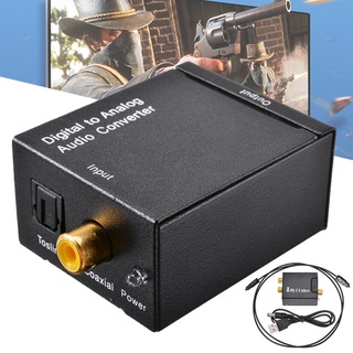 Utake convertidor de señal Digital a analógico convertidor de Audio de fibra óptica Coaxial Toslink señal a RCA R/L decodificador de Audio SPDIF ATV DAC amplificador (4)