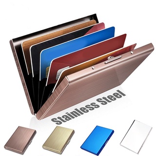 1 PCS Aluminum Metal Credit Card Holder Slim Anti-Scan Wallet Case Blocking Business Card RFID M4P9