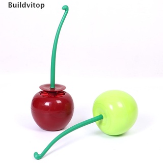 [Buildvitop] juego de cepillos y soportes para inodoro, limpieza moderna, cepillo de baño en forma de cereza.