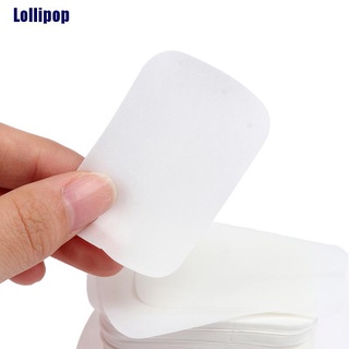 [cLOLL] 100× hojas de lavado portátiles para lavar la mano de baño de viaje perfumado de espuma de jabón de papel POO (5)