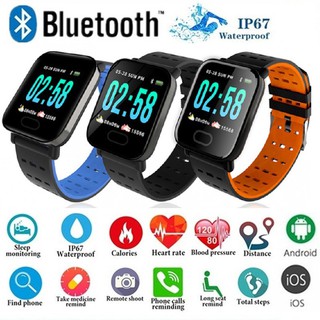 pulsera inteligente A6 M20/pantalla Colorida de 1 3”/resistencia al agua IP67/ritmo cardíaco en tiempo Real/Monitor de sueño