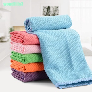 wondfilly3 Glass Cleaning Wipe Mirror Washing Towel Scouring Pad Microfiber Cleaning Rags DSCS