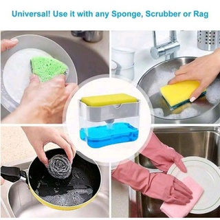 Dispensador de jabón líquido esponja de lavado de platos y bomba de jabón versátil