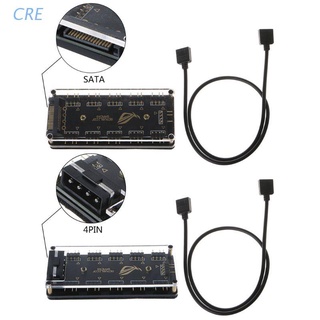 Cre AURA SYNC 5V 3-pin RGB 10 Hub Splitter SATA Power 3pin ARGB adaptador Cable de extensión para GIGABYTE MSI A SUS ASRock LED