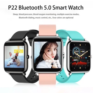 2021 nuevo p22 bluetooth compatible con llamadas smart watch hombres mujeres impermeable reloj inteligente reproductor para ios android