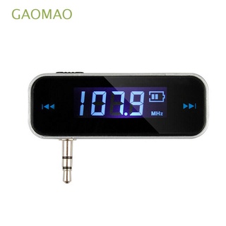 GAOMAO Portátil Transmisor FM Carga USB Reproducir MP3 Transmisor inalámbrico para auriculares Batería integrada Mini Kit de coche AUX de 3,5 mm Durable Reproductor de música