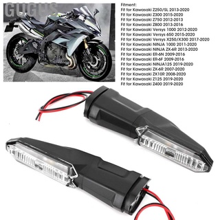 Gugus 2pcs 12V LED luz de señal de giro ámbar Color ajuste para Kawasaki Z250 Z800 Z900 Z900RS Z1000 (7)