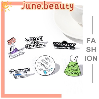 JUNE Metal Brooches Chemistry Badge Lapel Pin Enamel Pin Cute|Brooches Fashion Chemical Beaker Badges